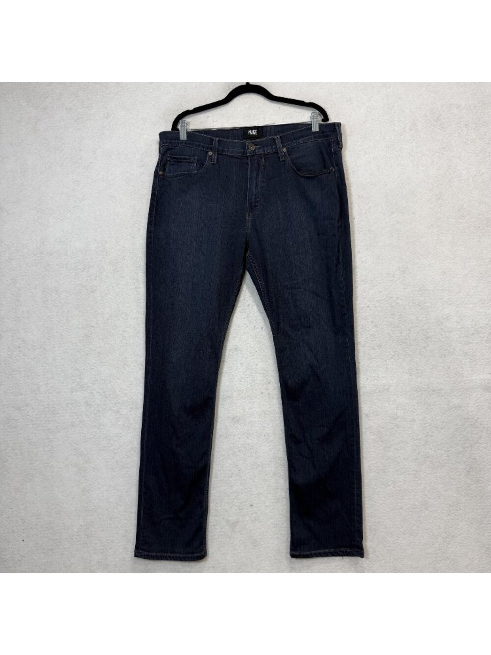 Paige Federal Jeans Mens 36x34 Blue Dark Wash Slim Straight Denim Made USA